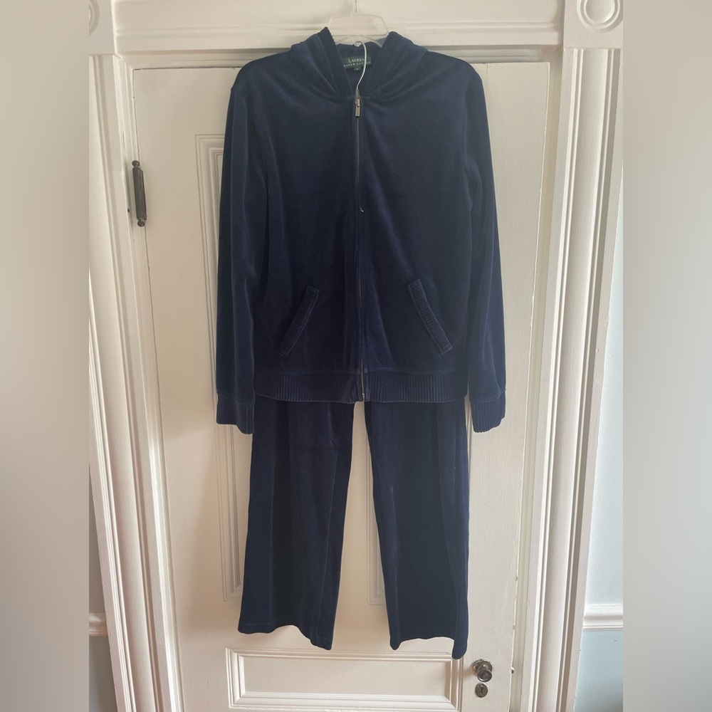 Lauren Ralph Lauren Women’s Navy Blue Track Set